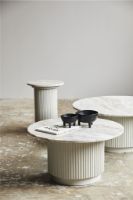 Billede af Nordal Erie Round Coffee Table Ø:75 cm - White Marble Top 