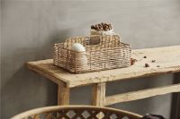 Billede af Nordal ZADAR Rattan Holder 2 Dividers 36x23 cm - Nature