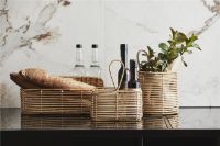 Billede af Nordal ZADAR Rattan Holder 2 Dividers 36x23 cm - Nature