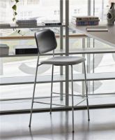 Billede af HAY Soft Edge P10 Bar Stool High w. Seat Upholstery SH: 75 cm - Hallingdal 166/Black/Chromed Steel 