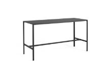 Billede af HAY New Order High Table 200x75 cm - Charcoal Powder Coated / Dark Grey Linoleum