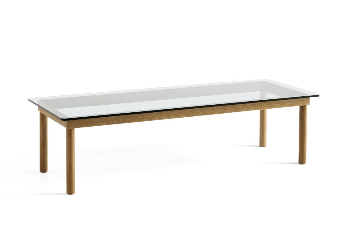 Billede af HAY Kofi Table 140x50 cm - Solid Oak / Clear Glass
