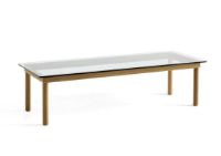 Billede af HAY Kofi Table 140x50 cm - Solid Oak / Clear Glass