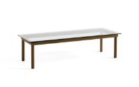 Billede af HAY Kofi Table 140x50 cm - Solid Walnut / Clear Glass