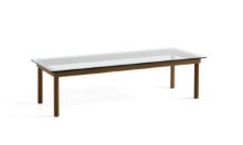 Billede af HAY Kofi Table 140x50 cm - Solid Walnut / Grey Tinted Glass