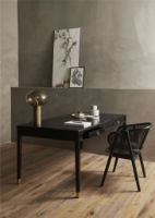 Billede af Nordal EMS Skrivebord med 2 skuffer 179x90 cm - Black Wood 