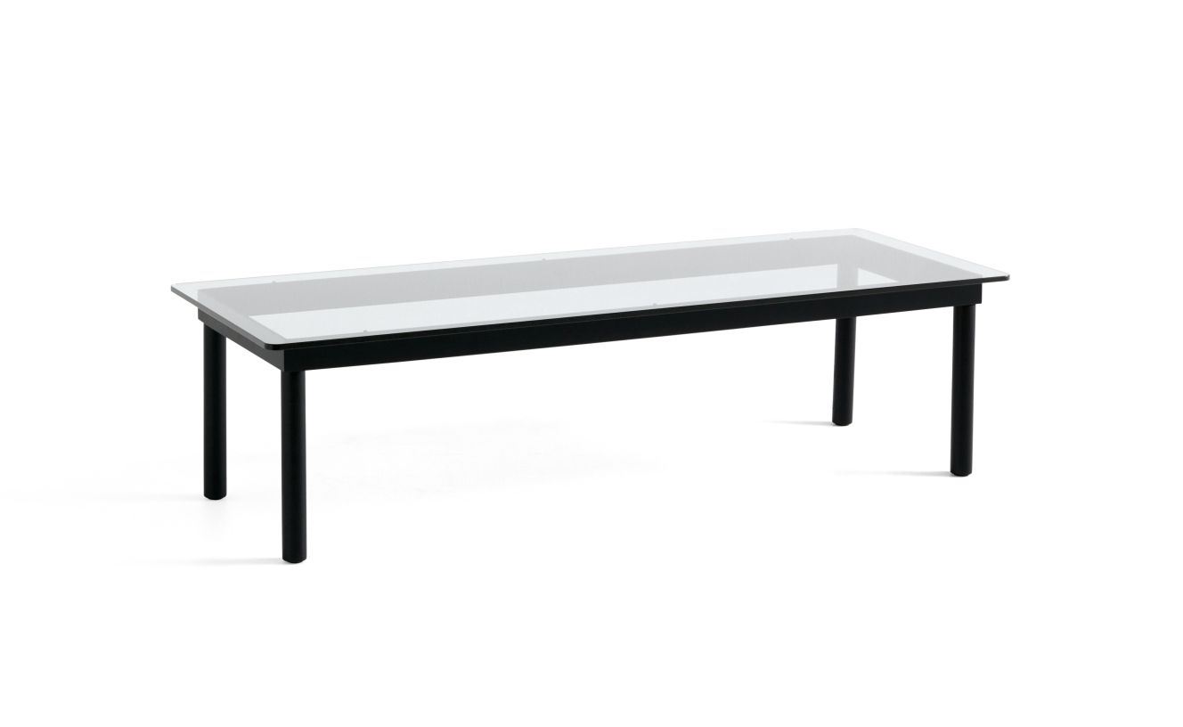 Billede af HAY Kofi Table 140x50 cm - Black Solid Oak / Clear Glass
