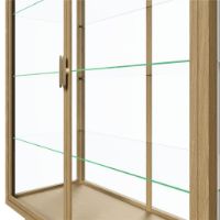 Billede af GUBI Private Vitrine H: 191 cm - Light Stained Oak/Transparent Glass