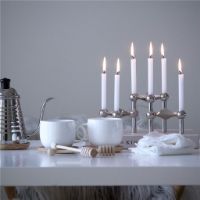 Billede af STOFF Nagel Candles 12 pcs H: 18 cm - White 