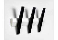 Billede af Hoigaard Tangent-3 Knagerække B:38 cm - Hvid/Sort