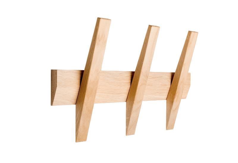 Billede af Hoigaard Tangent-3 Knagerække B:38 cm - Eg Sæbebehandlet