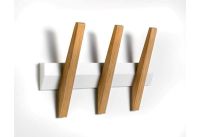 Billede af Hoigaard Tangent-3 Knagerække B:38 cm - Hvid/Eg