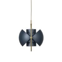 Billede af GUBI Multi-Lite Pendel Small Ø:25,5 cm Brass base - Midnight Blue skærm