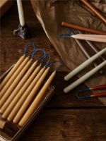 Billede af Ferm Living Dipped Candles Set of 8 H: 15 cm - Straw OUTLET