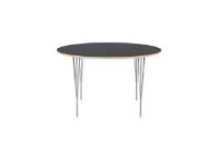 Billede af Haslev Symphony 92 Spisebord Ø: 120 cm - Grafit Laminat / Chrome