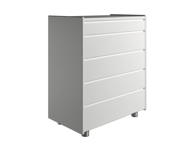 Billede af Kaagaard 558047 Kommode med Metalben 80x47x85 cm - Hvidmalet