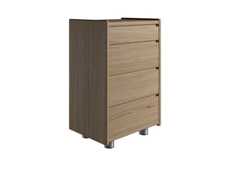 Billede af Kaagaard 445037 Kommode med Metalben 50x68x37cm - Oliebehandlet Eg