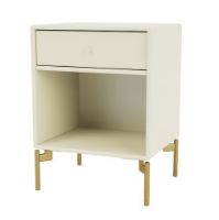 Billede af Montana Selection Dream Sengebord med ben 35,4x35,4x30 cm - 150 Vanilla / Brass