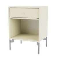 Billede af Montana Selection Dream Sengebord med ben 35,4x35,4x30 cm - 150 Vanilla / Chrome