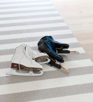 Billede af Woodnotes Big Stripe Carpet Sewn Edges 80x200 cm - Stone/White