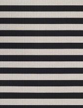 Billede af Woodnotes Big Stripe Carpet Sewn Edges 140x200 cm - Black/Stone