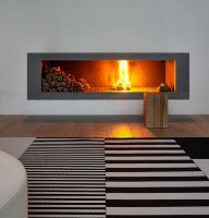 Billede af Woodnotes Big Stripe Carpet Sewn Edges 140x200 cm - Black/Stone