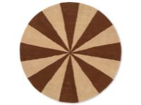 Billede af Ferm Living Arch Tufted Rug L Ø: 130 cm - Brick/Off-White