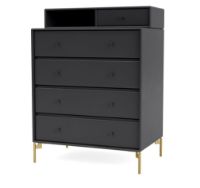 Billede af Montana Selection Keep Kommode med ben 69,6x82,2x46,8 cm - 04 Anthracite / Brass