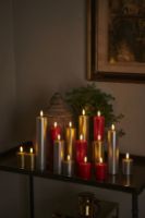 Billede af Sirius Sille Exclusive Batteridrevet Stearinlys H: 15 cm - Rød