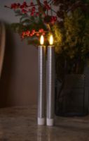 Billede af Sirius Sille Tall Batteridrevet Stearinlys H: 25 cm - Sølv