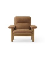 Billede af Audo Copenhagen Brasilia Lounge Chair SH: 39 cm - Natural Oak/Dunes Cognac 21004