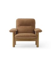 Billede af Audo Copenhagen Brasilia Lounge Chair SH: 39 cm - Natural Oak/Dunes Cognac 21004