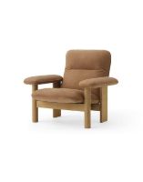 Billede af Audo Copenhagen Brasilia Lounge Chair SH: 39 cm - Natural Oak/Dunes Cognac 21004