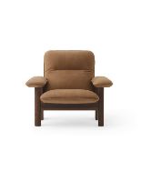Billede af Audo Copenhagen Brasilia Lounge Chair SH: 39 cm - Dark Stained Oak/Dunes Cognac 21004