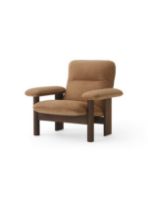 Billede af Audo Copenhagen Brasilia Lounge Chair SH: 39 cm - Dark Stained Oak/Dunes Cognac 21004
