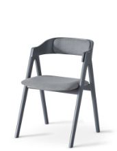 Billede af Findahl by Hammel METTE Spisebordsstol M. Rygpolstring SH: 45 cm - Grafitlakeret Bøg/Corsica30