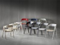 Billede af Findahl by Hammel METTE Spisebordsstol M. Rygpolstring SH: 45 cm - Grafitlakeret Bøg/Corsica30