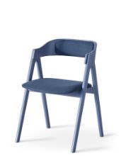 Billede af Findahl by Hammel METTE Spisebordsstol M. Rygpolstring SH: 45 cm - Blålakeret Bøg/Corsica50