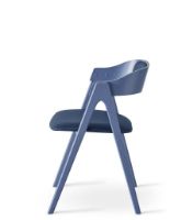 Billede af Findahl by Hammel METTE Spisebordsstol M. Rygpolstring SH: 45 cm - Blålakeret Bøg/Corsica50