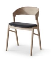 Billede af Findahl by Hammel SPRINGER Spisebordsstol SH: 47 cm - Ubehandlet Eg/Sort Sydney Læder