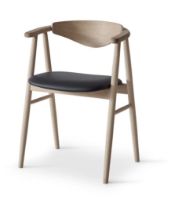 Billede af Findahl by Hammel TRADITION Spisebordsstol SH: 47 cm - Sæbebehandlet Eg/Sort Sydney Læder