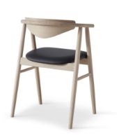 Billede af Findahl by Hammel TRADITION Spisebordsstol SH: 47 cm - Sæbebehandlet Eg/Sort Sydney Læder