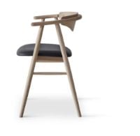Billede af Findahl by Hammel TRADITION Spisebordsstol SH: 47 cm - Ubehandlet Eg/Sort Sydney Læder