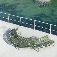 Billede af HAY Palissade Park Dining Bench Out / Add On / 1 pcs. L: 146 cm - Olive  