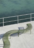 Billede af HAY Palissade Park Bench Incl. Middle Leg L: 218 cm - Olive  