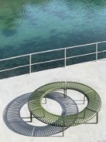 Billede af HAY Palissade Park Bench Incl. Middle Leg L: 218 cm - Olive  