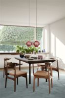 Billede af Warm Nordic Cow Horn Spisebordsstol SH: 46 cm - Walnut/Light Grey 