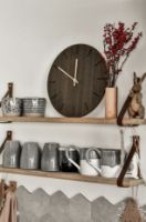 Billede af Hemverk Vægur Ø: 38 cm – Dark Oak/Gold