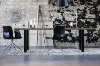 Billede af Bent Hansen Primum Stol Fast Base SH: 45 cm - Zenzo 2 207 Læder/Rustfrit Stål