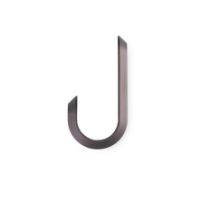 Billede af Normann Copenhagen Curve Mini Knager 2 stk H: 5,8 cm - Mat Brun 